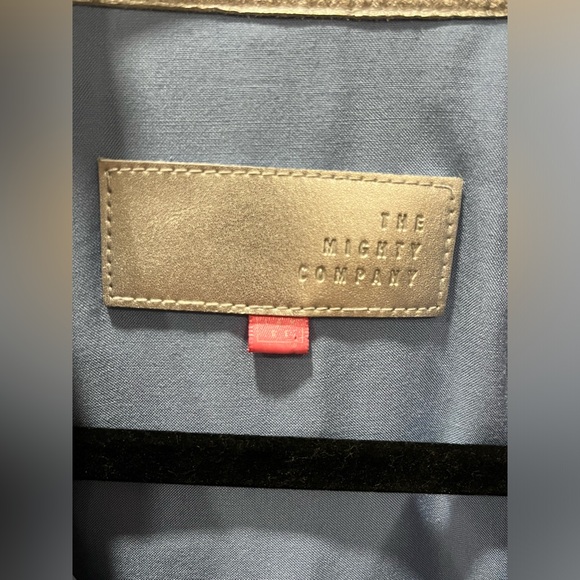 Silver & Blue Leather Racing Jacket - Picture 7 of 9